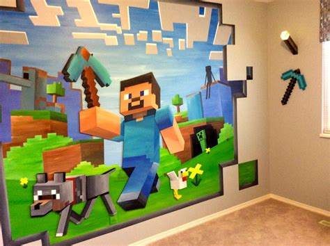 Pin auf MINECRAFT MURAL / THEMED BEDROOM