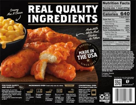 Banquet Mega Meats Buffalo-Style Chicken Strips With Mac & Cheese ...