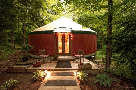 Luxury Yurt Rental Hidden in the Forest near Bristol, Vermont | Luxury yurt, Yurt, Yurt camping