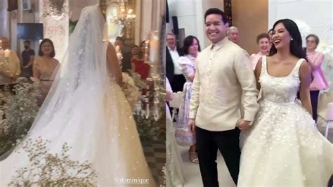 Dominique Cojuangco exudes elegance in dreamy wedding gown | PEP.ph