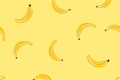 Free Vector | Banana background desktop wallpaper, cute vector