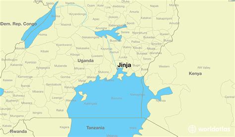 Where is Jinja, Uganda? / Jinja, Eastern Region Map - WorldAtlas.com