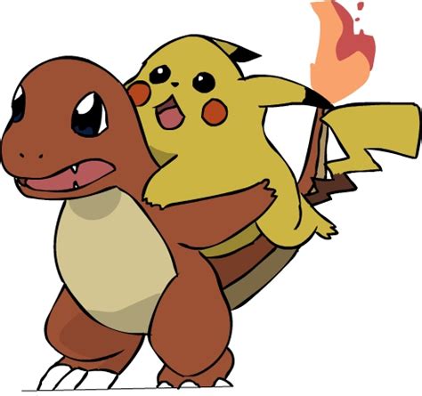 Pikachu and Charmander by CarryOn on Newgrounds