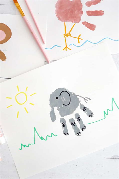 Handprint Animals For Preschool