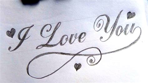 How to write I Love You in Cursive writing| calligraphy | I Love You ...