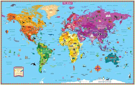 Kids' Illustrated Map of the World - Rand McNally Store