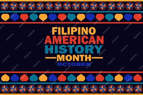 Premium Vector | Filipino american history month october vector ...