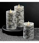 Amazon.com: LampLust Flameless Candle Wall Sconces - Glass Hurricane Holders with Flickering LED ...