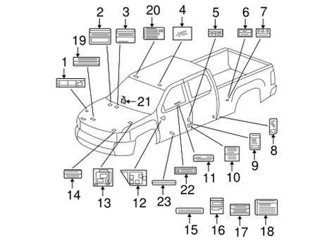 Labels for 2010 GMC Sierra 1500 | GM Parts Online