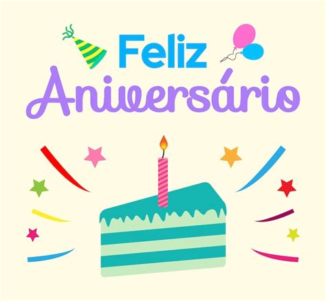 Premium Vector | Happy birthday in Portuguese lettering