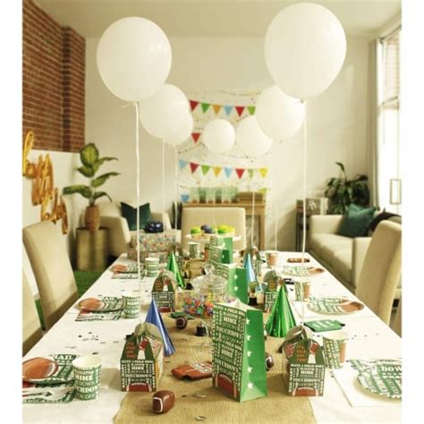 Football Party Bundle Includes Plates, Napkins, Cups, and Cutlery (Serves 24, 144 Pieces), Pack ...