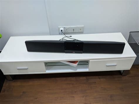 WHITE TV CONSOLE, Furniture & Home Living, Furniture, TV Consoles on ...