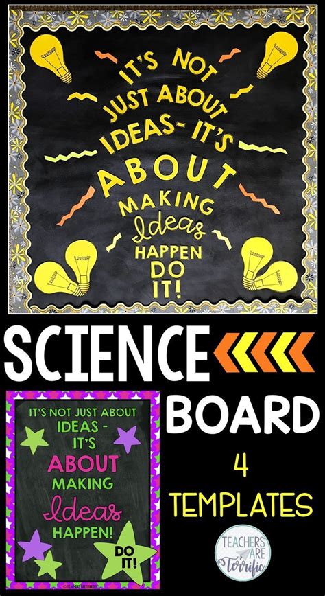 STEM & Science Bulletin Board Templates Set 3 | Science quotes, Science ...