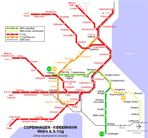 Mapa del Metro de Copenhague para Descarga | Mapa Detallado para Imprimir