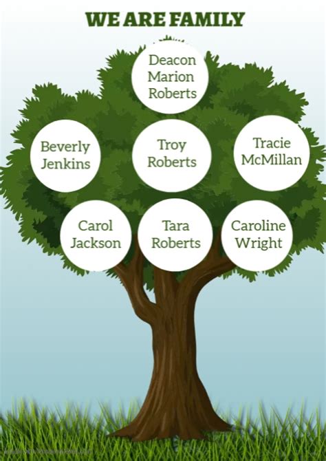 family tree template worksheet (2) | PosterMyWall