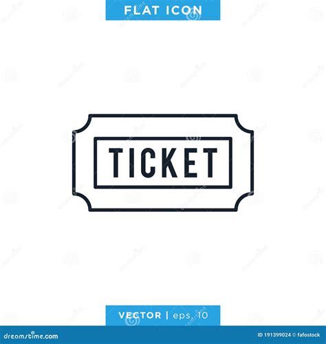 Ticket Icon Vector Logo Design Template Stock Vector - Illustration of admit, coupon: 191399024