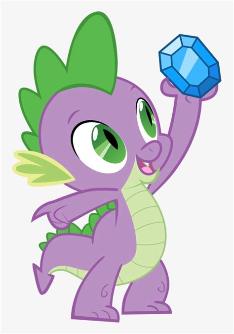 Download Fanmade Spike Holding Up A Diamond - My Little Pony Dinosaurio ...