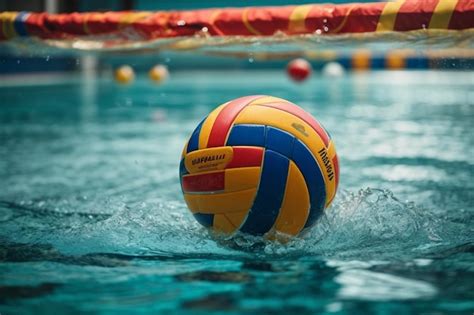 Premium Photo | Waterpolo Ball in water Equipment