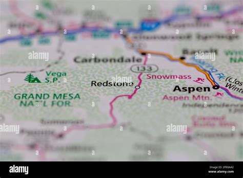 Map of redstone colorado hi-res stock photography and images - Alamy