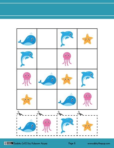 Picture Sudoku with ocean | Free Printable Puzzle Games