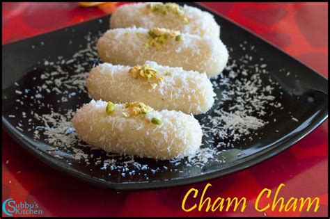 Bengali Cham Cham Recipe | Malai Cham Cham Recipe | How to make Chum Chum - Subbus Kitchen