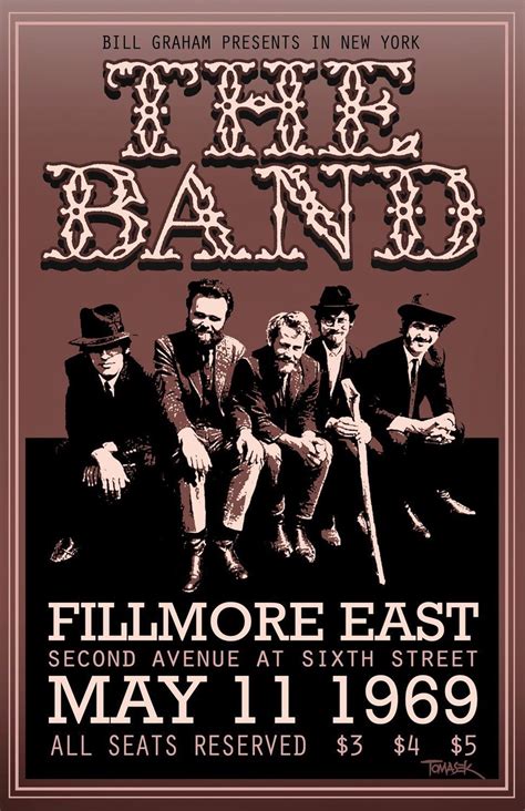 The Band 1969 | The Band - FIllmore East - concert poster - 1969. | Music concert posters ...