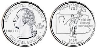 1999 (PA) Pennsylvania State Quarter Roll Philadelphia Mint ...