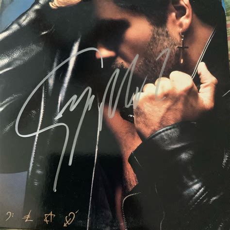 Signed George Michael Faith Album Cover