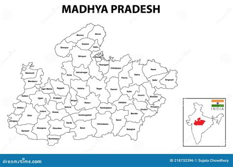 Madhya Pradesh Political And Administrative Map Of Madhya, 54% OFF