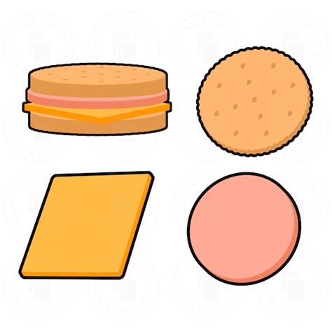 Ham and Cheese Lunchable Style SVG Bundle Ritz Cracker | Etsy