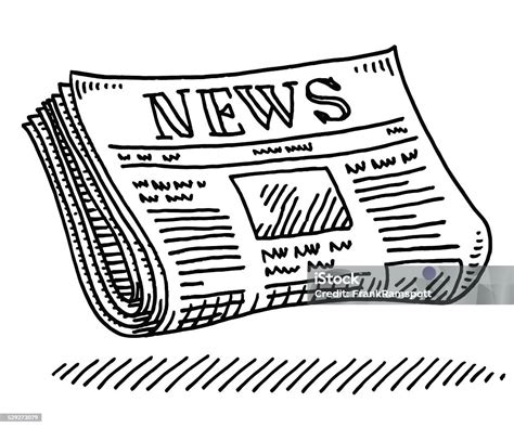 Newspaper Journalism Drawing Stock Illustration - Download Image Now ...