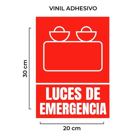 Señalética Luces de Emergencia Vinil Adhesivo sin Base — Grupo Casa Lima