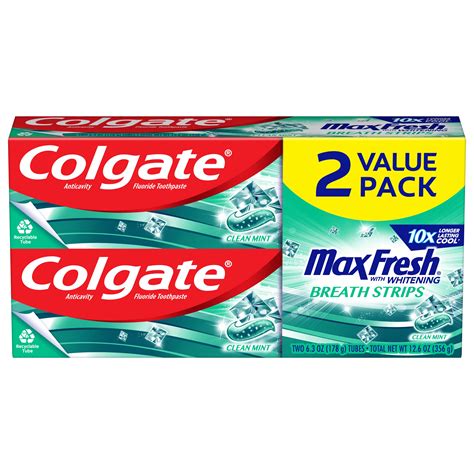 Colgate Max Fresh Anticavity Toothpaste 2 pk - Clean Mint - Shop Toothpaste at H-E-B