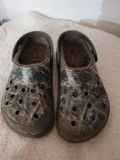 Crocs Camo Faux Fur Lined Clogs Mens Size 10- Womens … - Gem