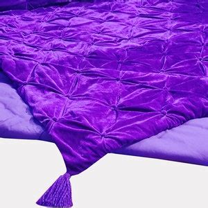 Vibrant Purple Velvet Comforter, Vibrant Purple Luxury Quilt, Vibrant ...