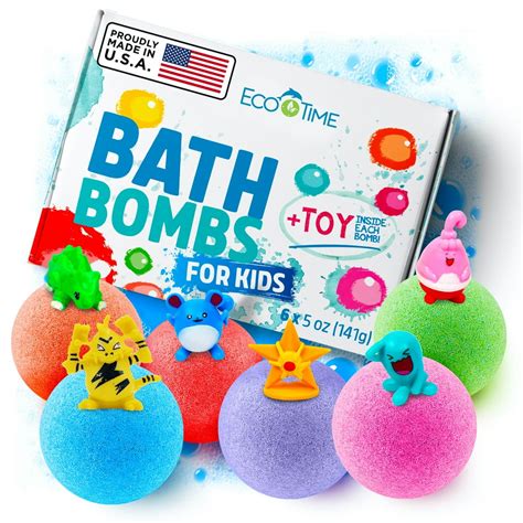 Handmade Bath Bombs for Kids with Surprise Toys Inside 6x 5oz Bubble ...