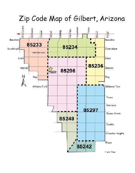 Gilbert Arizona Zip Code Map