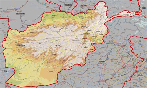 Afghanistan Map and Afghanistan Satellite Image