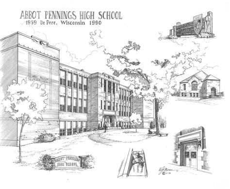 School Building Sketch at PaintingValley.com | Explore collection of ...