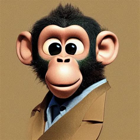 pixar monkey character portrait by sir james guthrie | Stable Diffusion ...