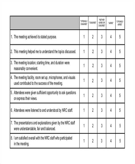 FREE 10+ Meeting Feedback Forms in PDF | MS Word