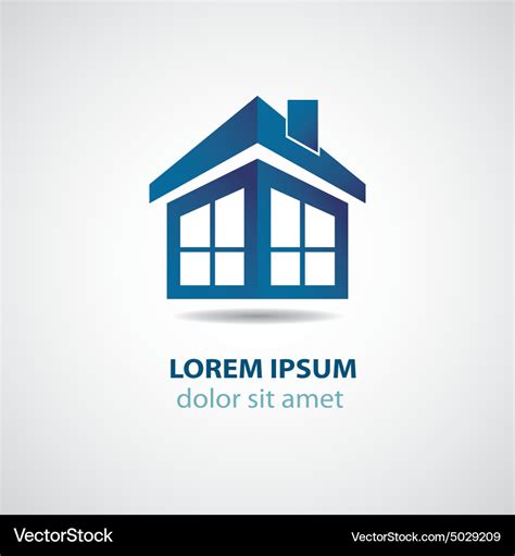 Abstract house logo Royalty Free Vector Image - VectorStock