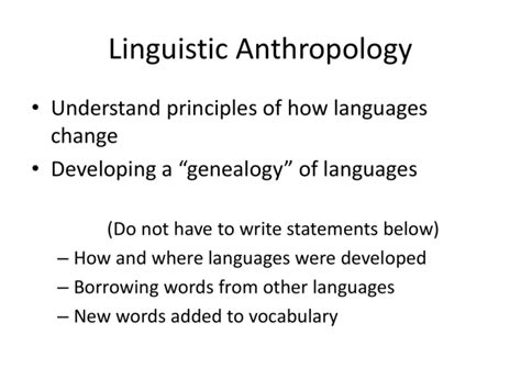 Linguistic Anthropology slides