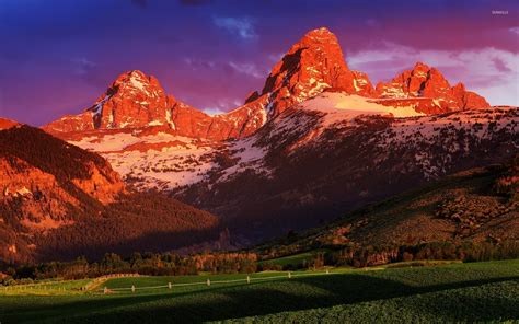 Rusty mountains in Grand Teton National Park wallpaper - Nature wallpapers - #53720