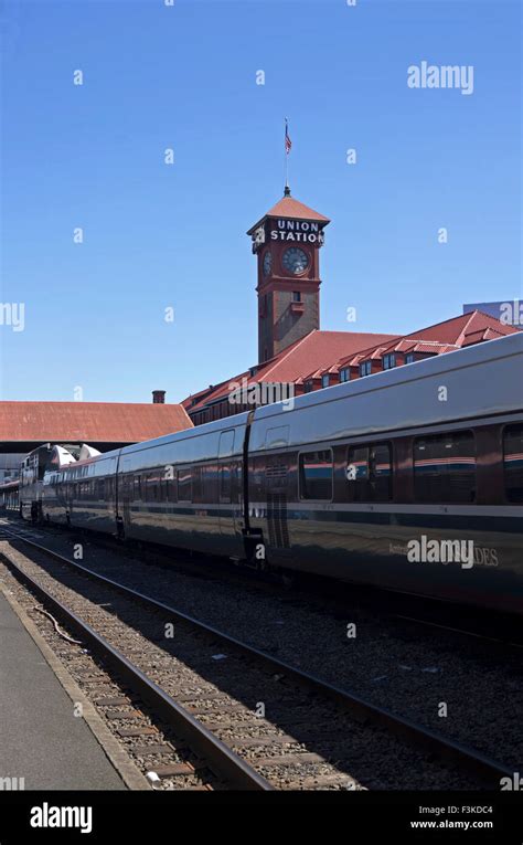 Amtrak Coast Starlight stops at Union Station Portland Oregon, between Los Angeles and Seattle ...