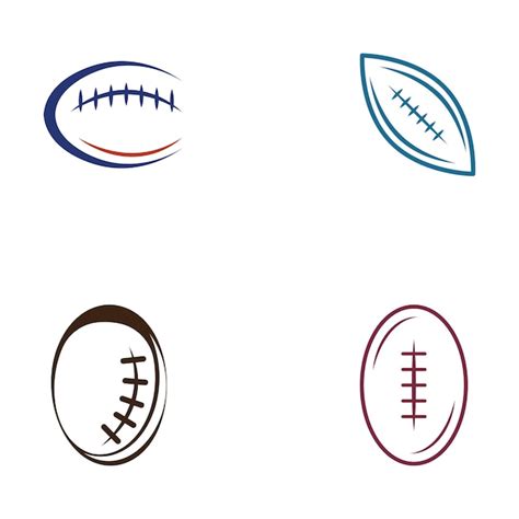 Premium Vector | Rugby ball american football icon vector logo template