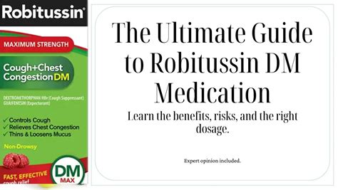 Robitussin DM: Your Complete Guide to Ingredients, Dosage, and Side ...