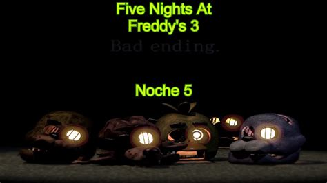 Five Nights At Freddy's 3: Bad ending #5 - YouTube