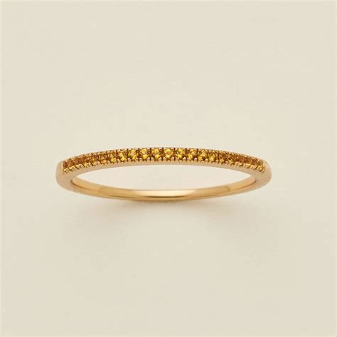 November Birthstone Stacking Ring | Gold Vermeil | Birthstone Ring – Made By Mary