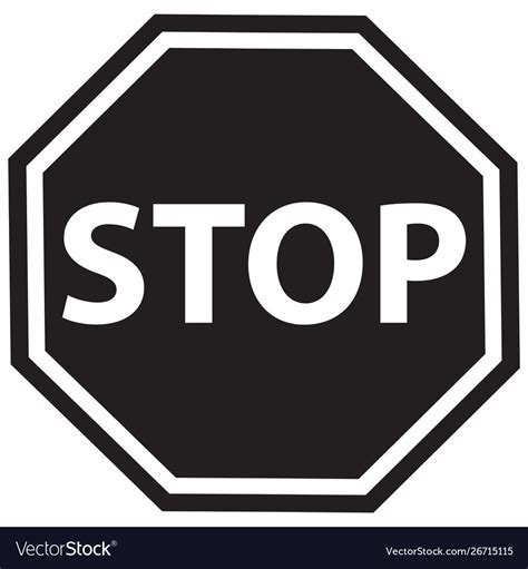 Stop black sign Royalty Free Vector Image - VectorStock , #AD, #sign, #Royalty, #Stop, #black # ...